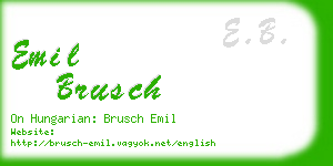 emil brusch business card